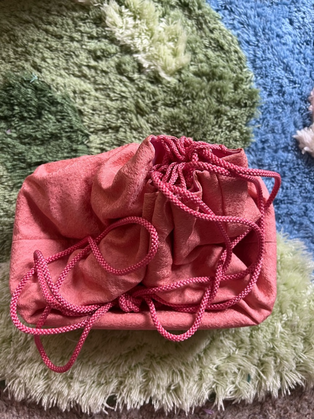 Japanese Vintage Pink Drawstring Bag - Women